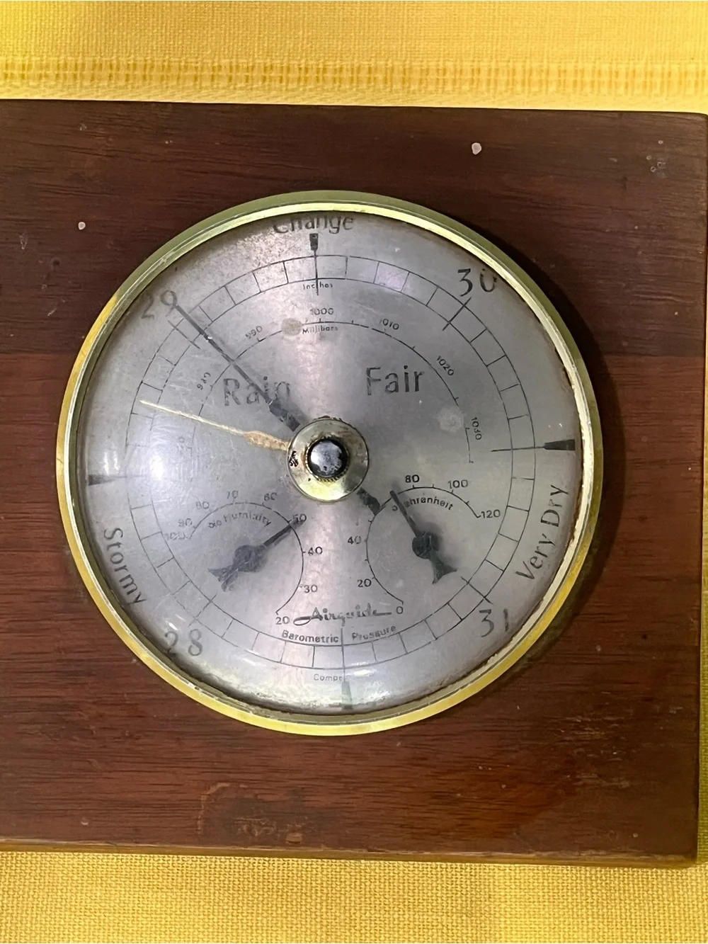 Vintage Airguide Desk Weather Station Barometer 🇬🇧